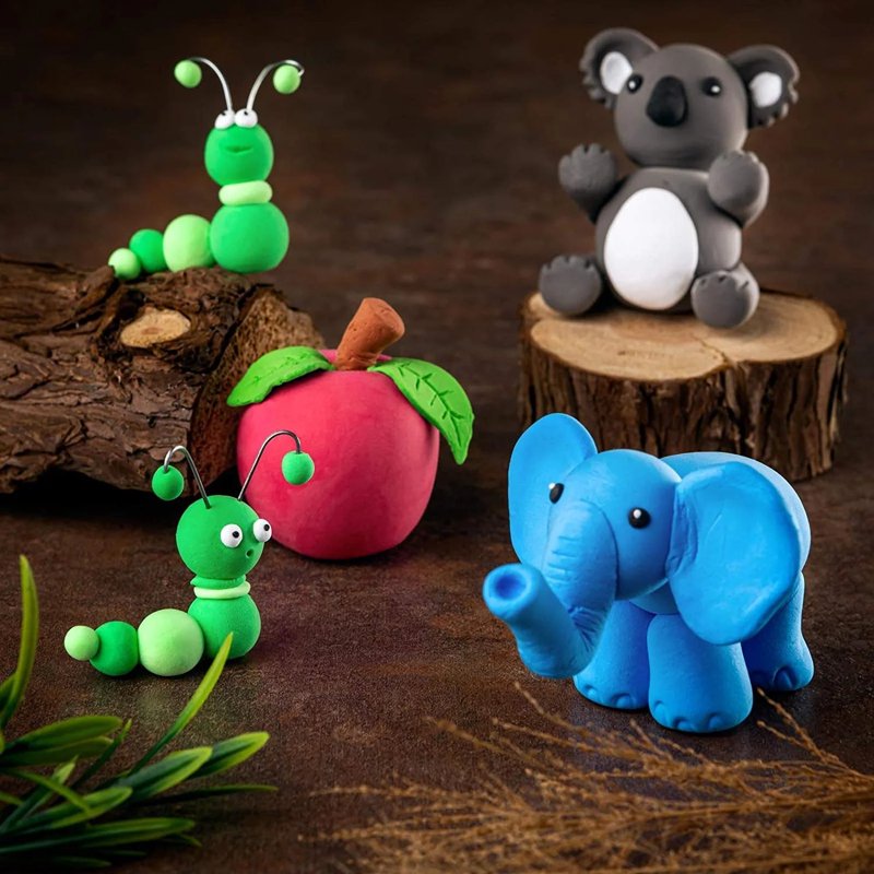 Kids Air Dry Clay Kit with 36 Colors & Sculpting Tools - Non-Toxic, Mess-Free Craft