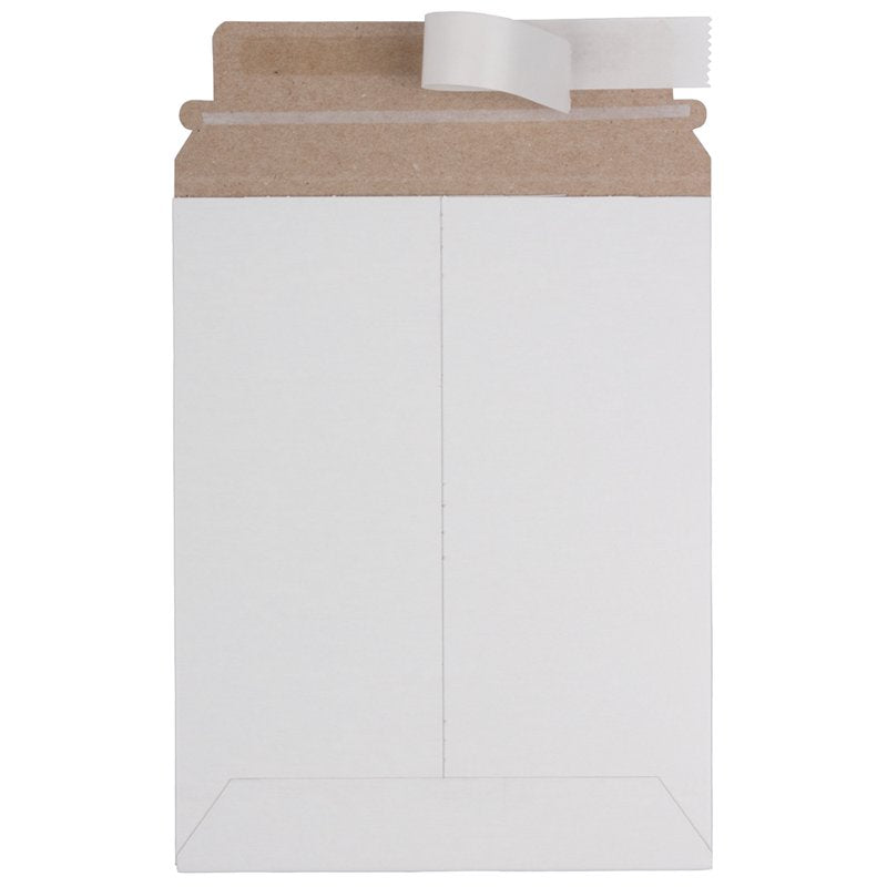 Stay-Flat Photo Mailer Envelopes 7x9 Inches White Pack of 6 - Rigid Self Seal Mailers for Photos