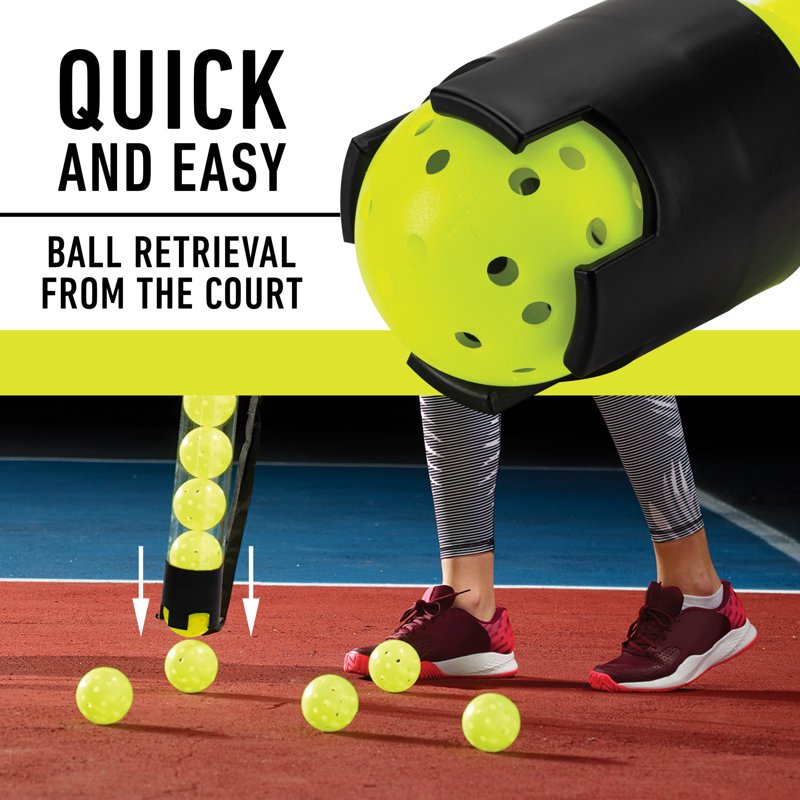 Pickleball Hopper Tube with Holder - Ball Picker Upper & Transport