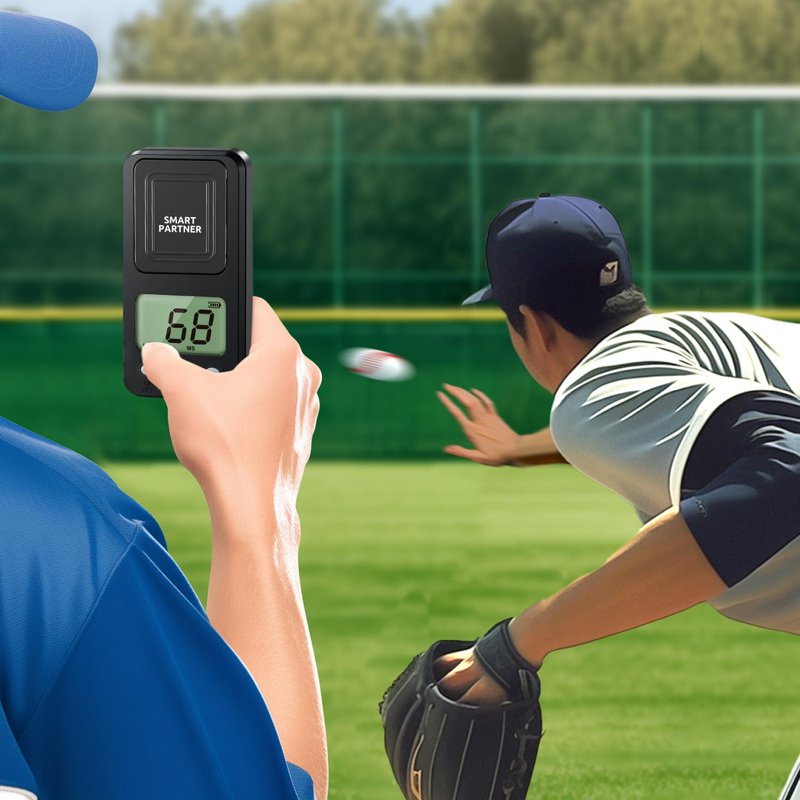 Baseball Radar Gun Handheld Speed Tracker with LCD Display for Training