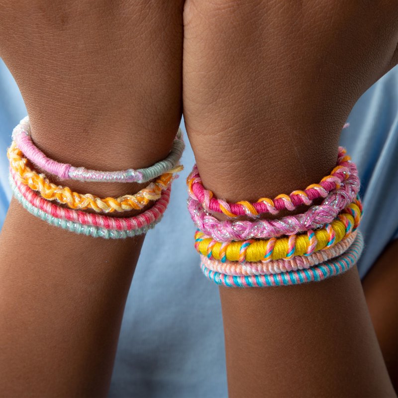 Kids DIY Friendship Bracelet Kit with Spinning Loom - Creative Jewelry Making for Ages 8+