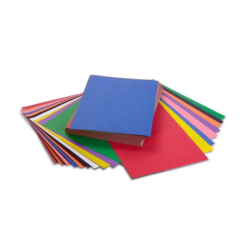 Construction Paper Set with 120 Sheets in 10 Colors for Arts & Crafts