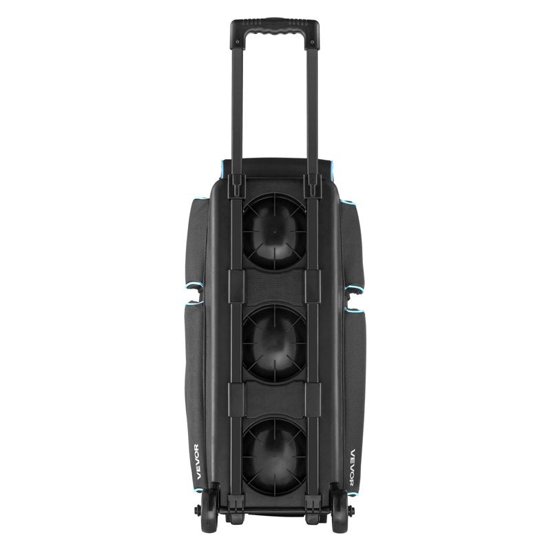 3 Ball Bowling Bag with Wheels - Double Roller for Shoes & Accessories