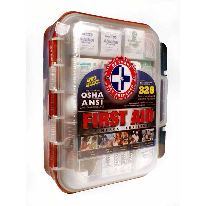 First Aid Kit with Hard Case 326 Pieces for Emergency & Home Use