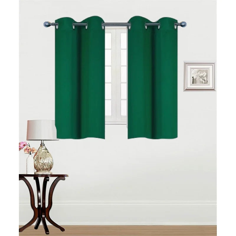 Thermal Blackout Window Curtain Panel Grommet Top 28x36 Inch Energy-Efficient