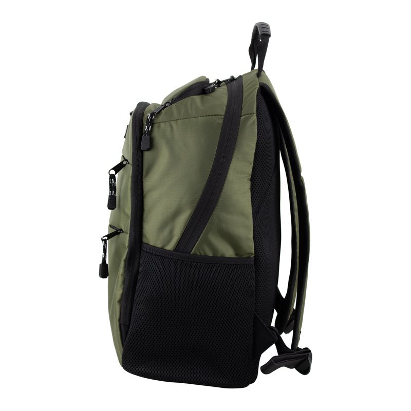 Unisex 17-Inch Lifestyle Backpack with Sunglasses Pocket - Army Green