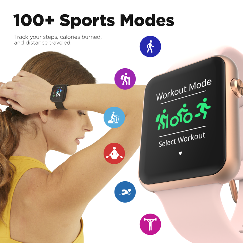 Smartwatch with Heart Rate Blood Oxygen Pedometer & Fitness Tracking