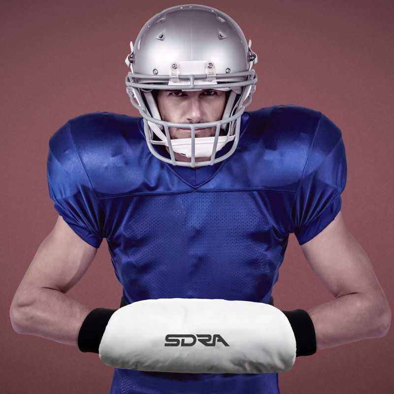Football Hand Warmer with Pocket and Adjustable Waist Strap - White