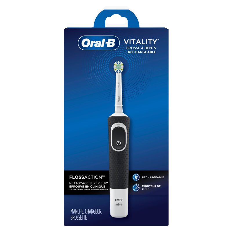 Rechargeable Electric Toothbrush for Adults & Kids 3+ with FlossAction Head