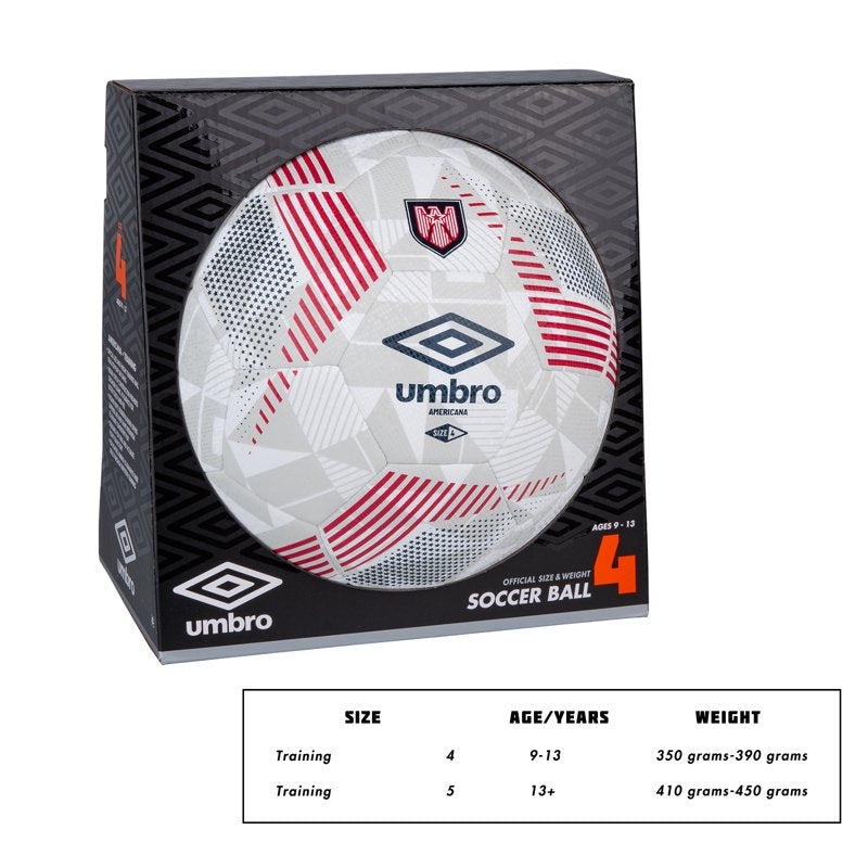 (4 Pack) Umbro Americana Size 4 Soccer Ball — Youth Outdoor Training Ball