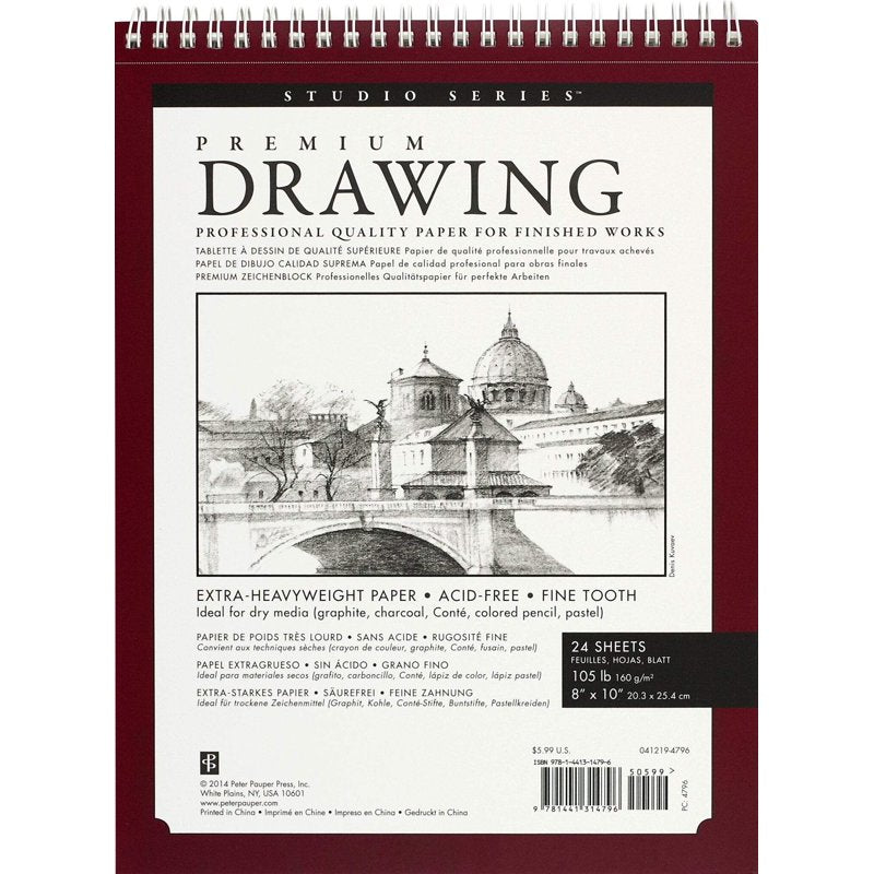 Sketch Pad 8x10 Hardcover Art & Drawing Pad - 24 Heavyweight Acid-Free Sheets