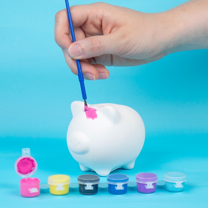 Paint Your Own Piggy Bank Kids Art & Savings Craft Kit - Multiple Pack Sizes