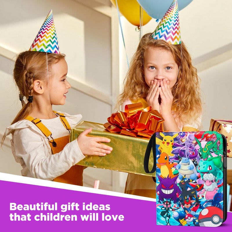 9-Pocket Zipper Card Binder for Trading Cards - Holds 900 Cards with Removable Sleeves