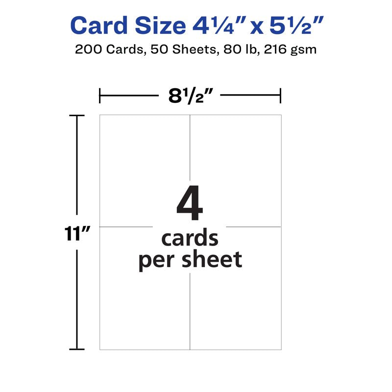Customizable Matte White Postcards 4.25 x 5.5 Inches - Pack of 200