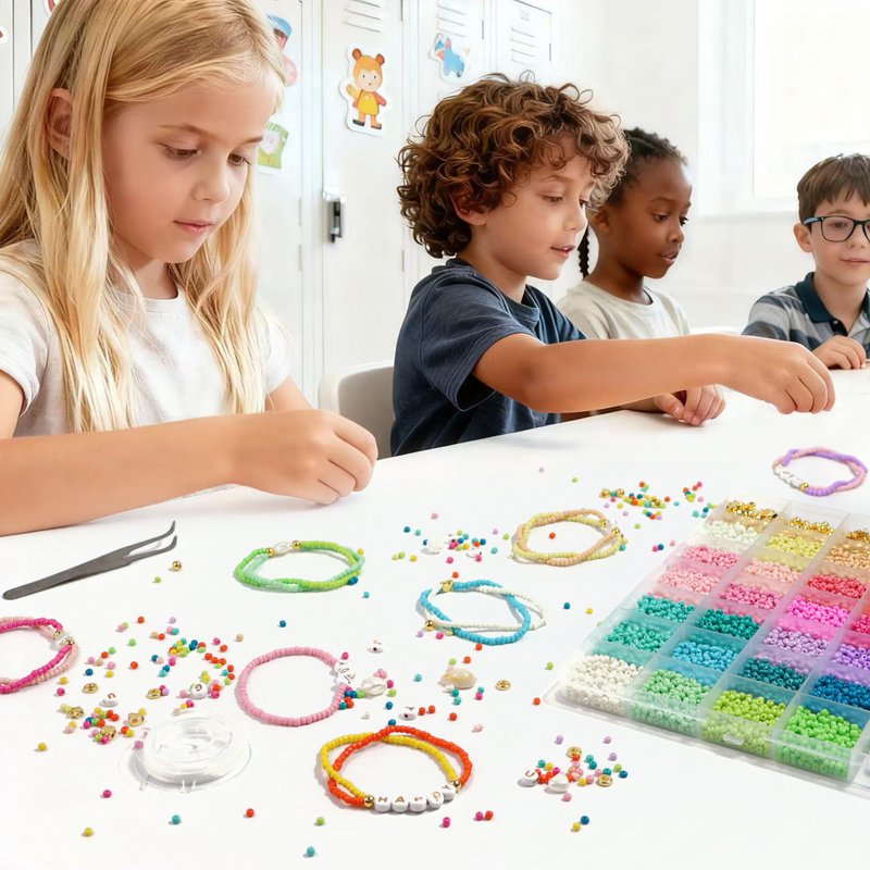 DIY Bracelets Making Kit with 12,000 Beads for Jewelry Crafting, All Colors Included