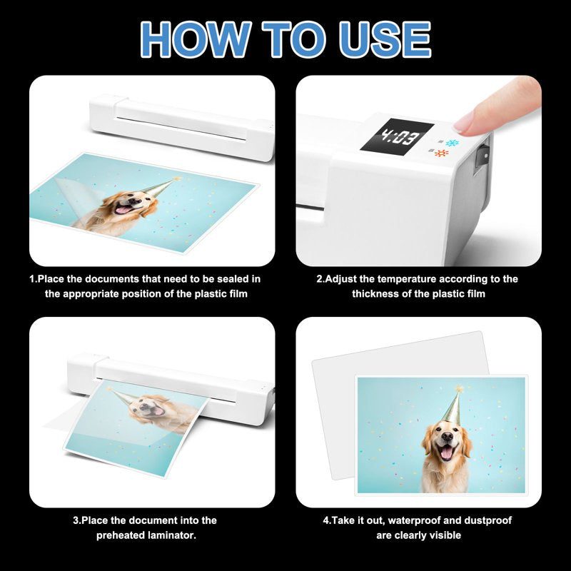 Thermal Laminating Pouches 8.7x12 Inch, 50 Pack, 7 Mil for Office & Classroom