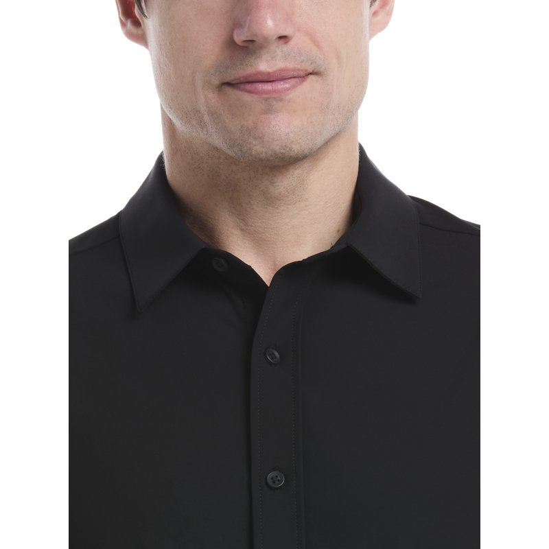 Performance Long Sleeve Golf Shirt for Men & Big Men - Stretch, Solid Color