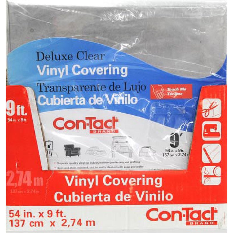 Clear Vinyl Covering 54 in x 9 ft - Multi-Purpose Surface Protection (2 Pack)