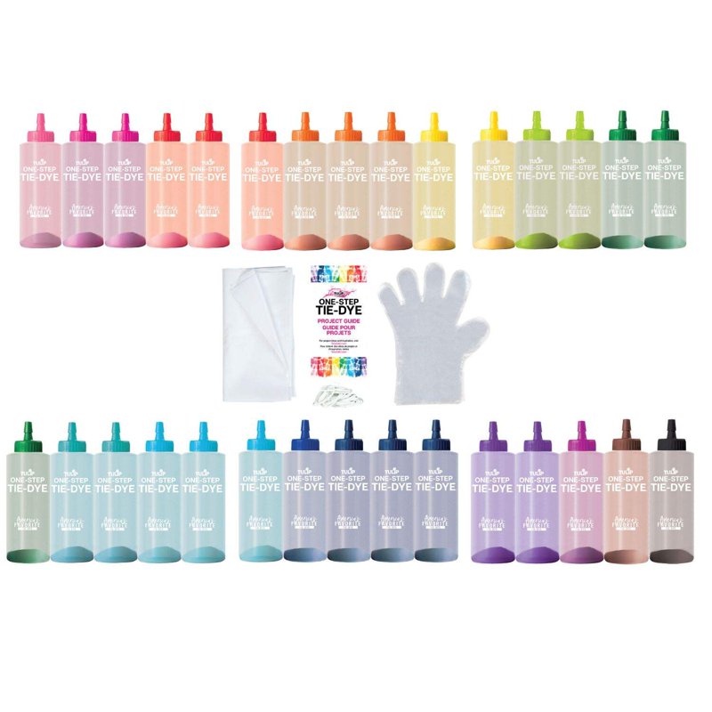 Tie-Dye Kit with 30 Vibrant Dyes & Accessories - Rainbow Summer Bundle