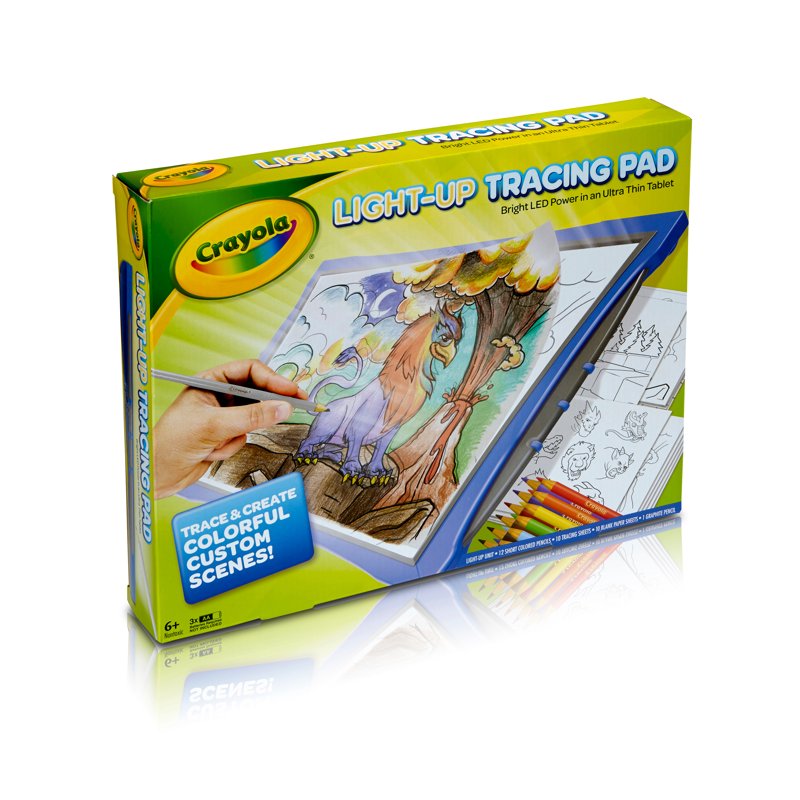 Light Up Tracing Pad for Kids and Artists with Colored Pencils - Blue