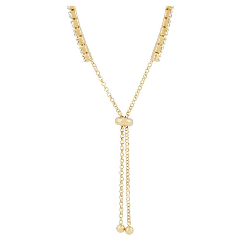 Sterling Silver Cubic Zirconia Tennis Bracelet 14K Gold-Plated 10 Inch