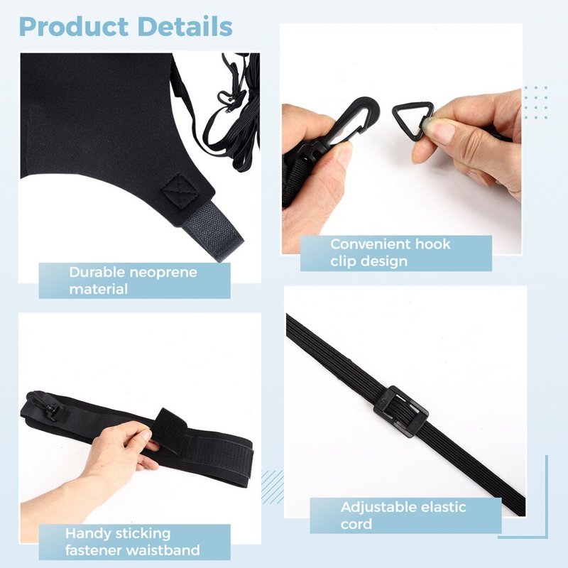 Solo Volleyball Spike Trainer with Adjustable Elastic Cord & Ball Pouch