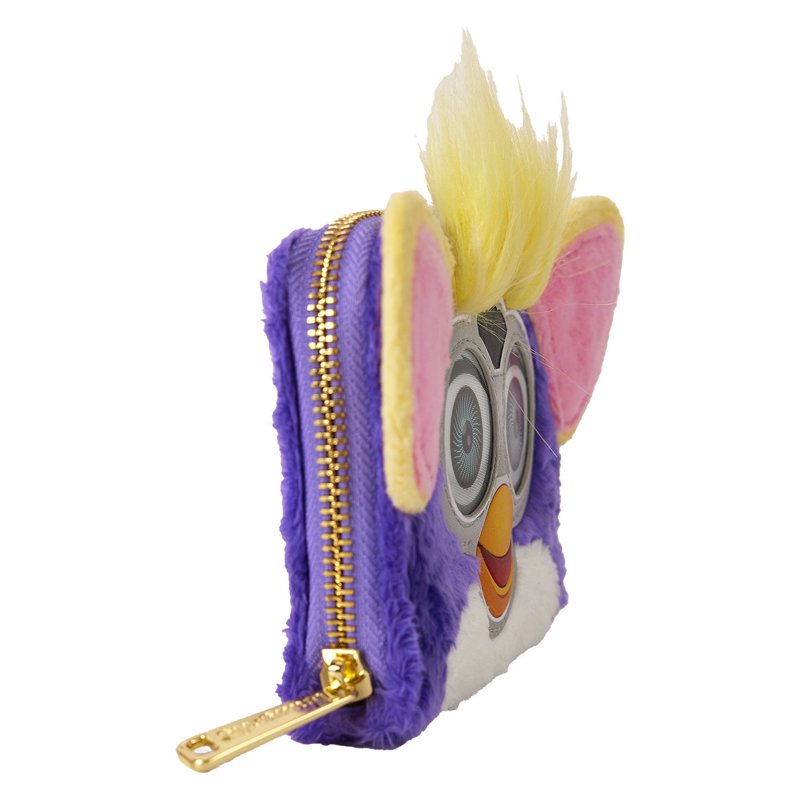 Furby Zip Around Wallet with Faux Fur and Vegan Leather trim - Licensed Collectible