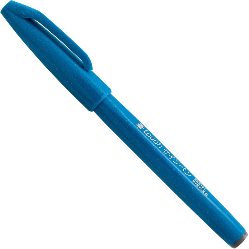Pentel Sign Pen Brush Tip Set - 12 Vibrant Water-Based Markers for Calligraphy and Art