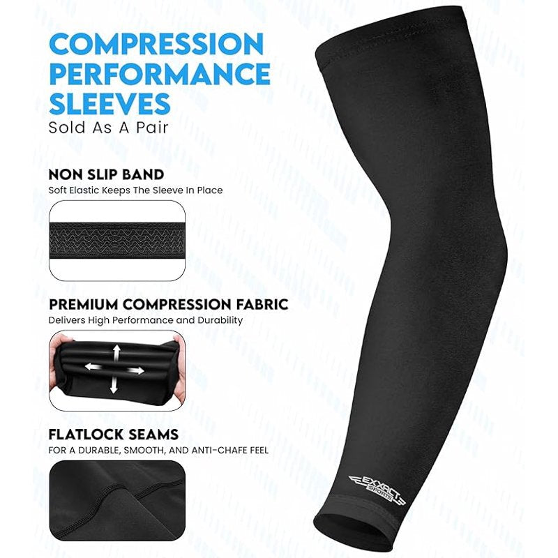 Sports Compression Arm Sleeves for Men & Women - Performance Athletic Sleeves