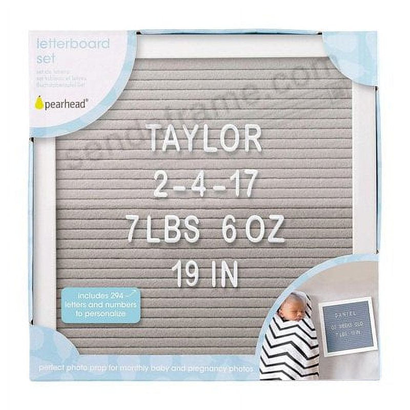 Gray Felt Letterboard 10x10 with Pink Background - Home Decor & Milestone Sign