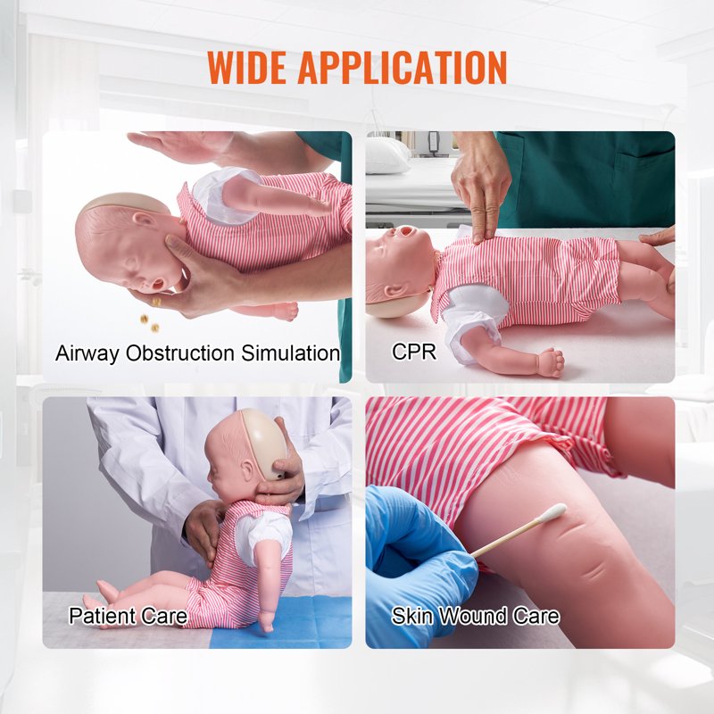 Infant CPR and Heimlich Practice Manikin - Baby Airway Management Training Model