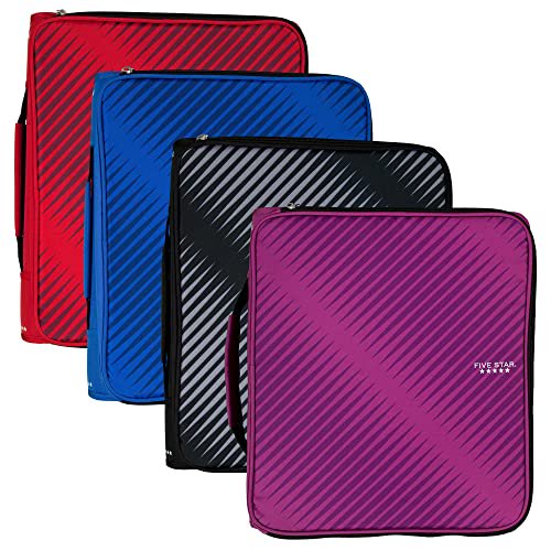 Multi-Access Zipper Binder with 2-Inch Rings and Expanding File - Assorted Colors