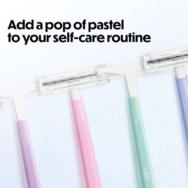 Disposable Razors for Women - 2 Blade, Multi-Color, Travel-Ready, 36 Pack