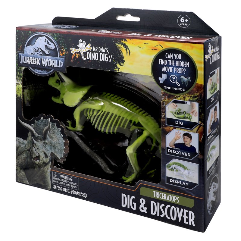 Jurassic World Dino Dig Toy with Fossil Skeleton & Surprise Discovery
