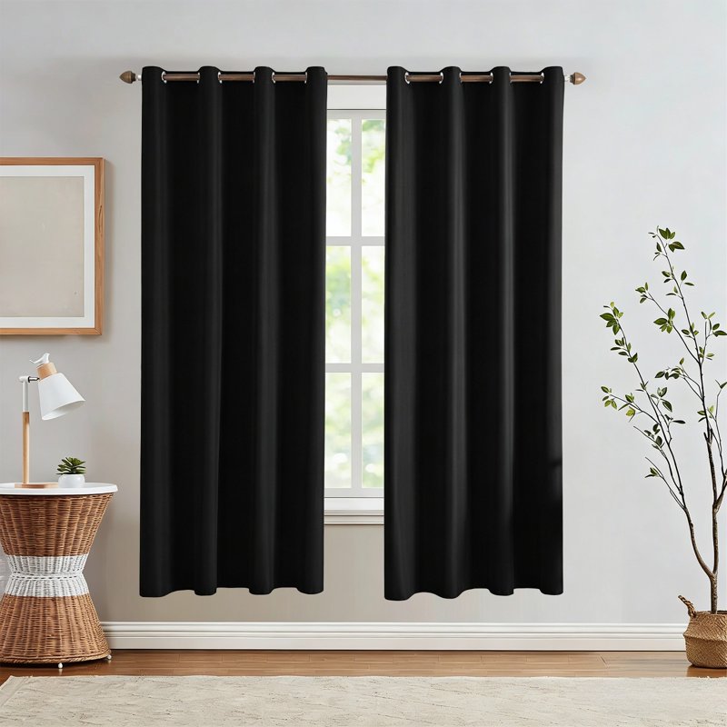 Blackout Curtains 59x63 Inch Room Darkening Drapes Waterproof Insulated for Indoor & Outdoor Use
