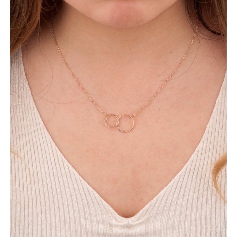 Mother and Daughter Matching Infinity Necklace Gift Set - No Personalization