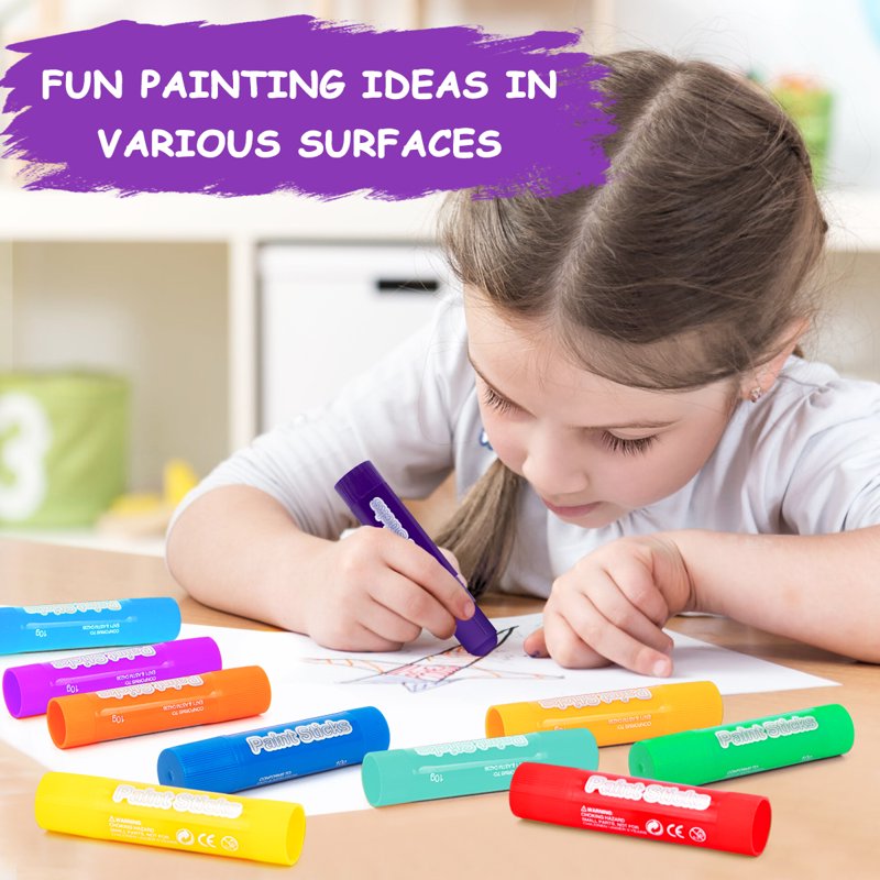 Washable Crayon Sticks Set - Vibrant Art Supplies for Kids & Beginners