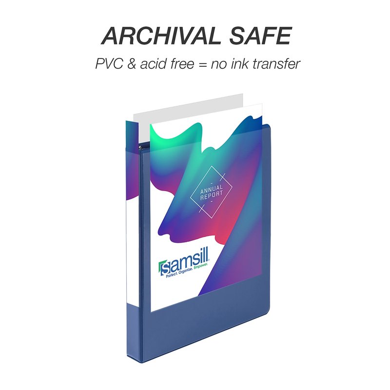 1 Inch Durable Binder with Clear View Cover - 4 Pack, Holds 225 Pages