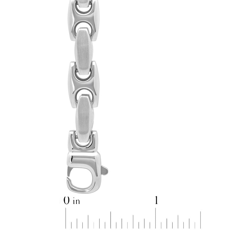 Stainless Steel Mariner Link Bracelet - Modern Men's Jewelry 8 Inch