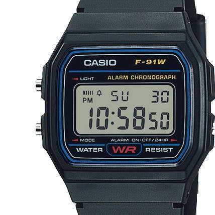 Casio Men's Classic Resin Strap Sport Watch F91W-1 - Water Resistant, 7-Year Battery