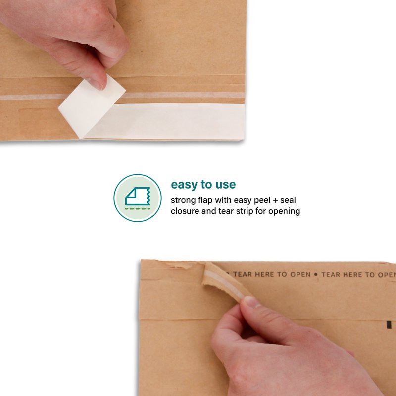 Eco-Friendly Paper Padded Mailers - Size 11x9, 50 Count for Shipping & Packaging