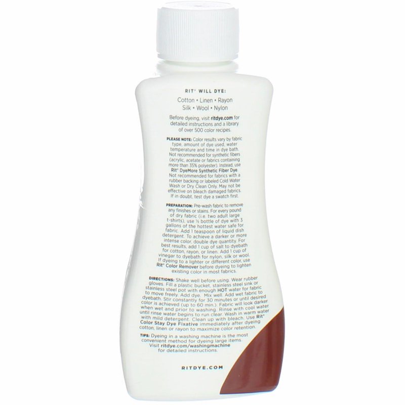 All-Purpose Liquid Fabric Dye Cocoa Brown 8 fl oz (4 Pack) - Clothing & Textile Colorant