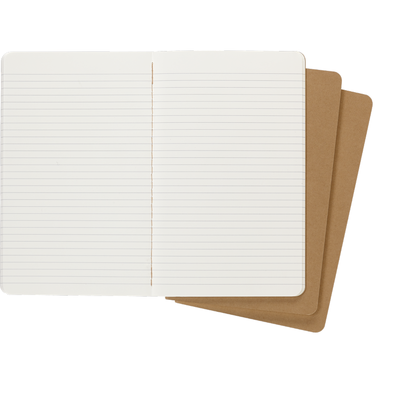 Large Kraft Cahier Journals Set of 3 - Ruled Notebook for Notes & Planning