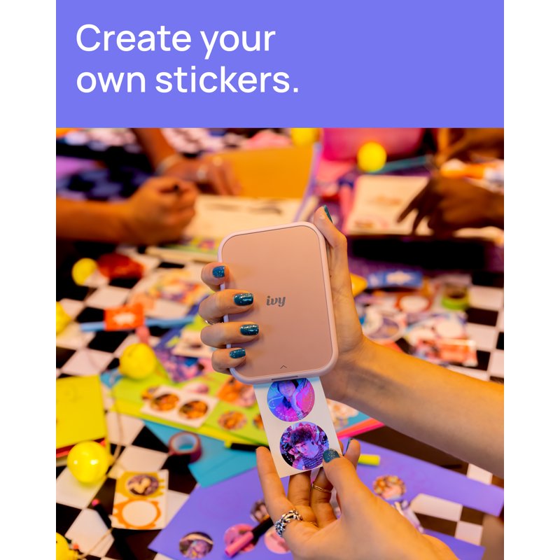 Canon ZINK Photo Sticker Paper Pack 100 Sheets - Printable Peel & Stick Photos