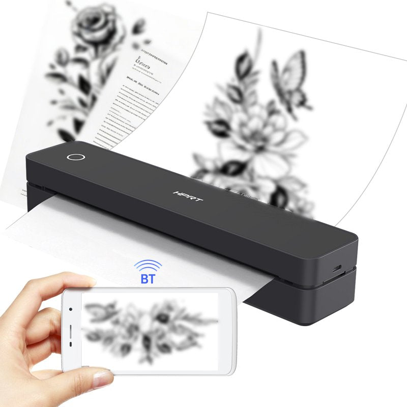 Tattoo Stencil Printer Wireless Thermal Printer with Transfer Paper Kit