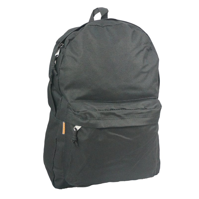 K-Cliffs 18" Unisex Polyester School Backpack - Black (Variation: Black)