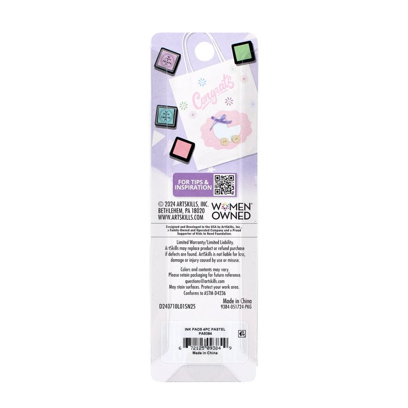 2 Pack Pastel Ink Pads for Stamping & Crafting - ArtSkills Make & Create