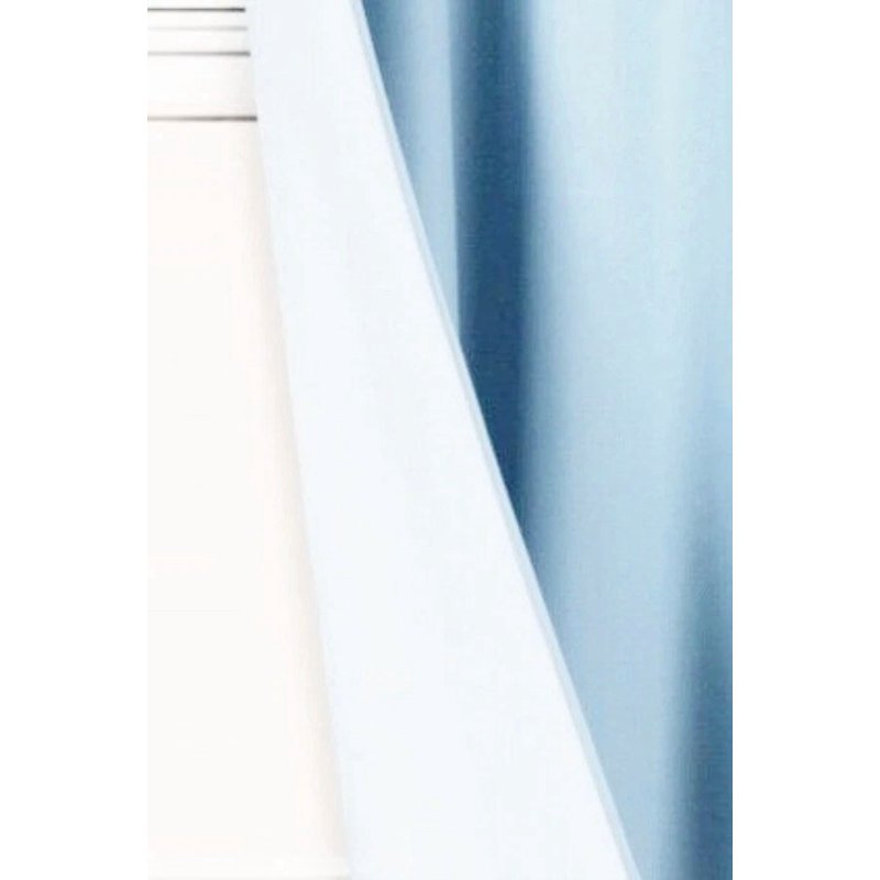 Light Blue Window Curtain Panels 2-Pack - Matte Color, Room Darkening, 37x95 Inches