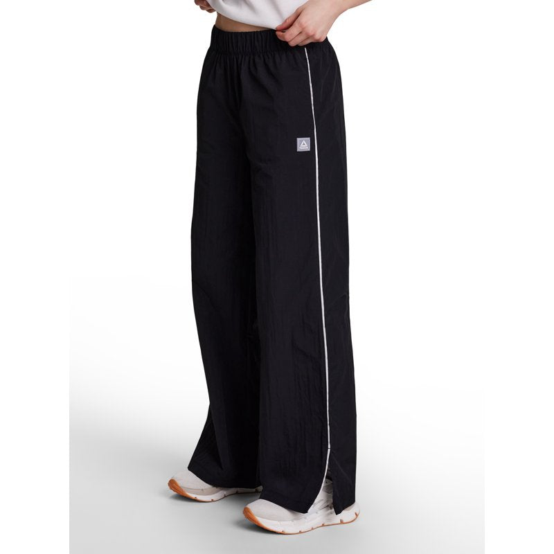 Activewear Wide Leg Woven Pants for Women - Relaxed Fit Nylon Trousers
