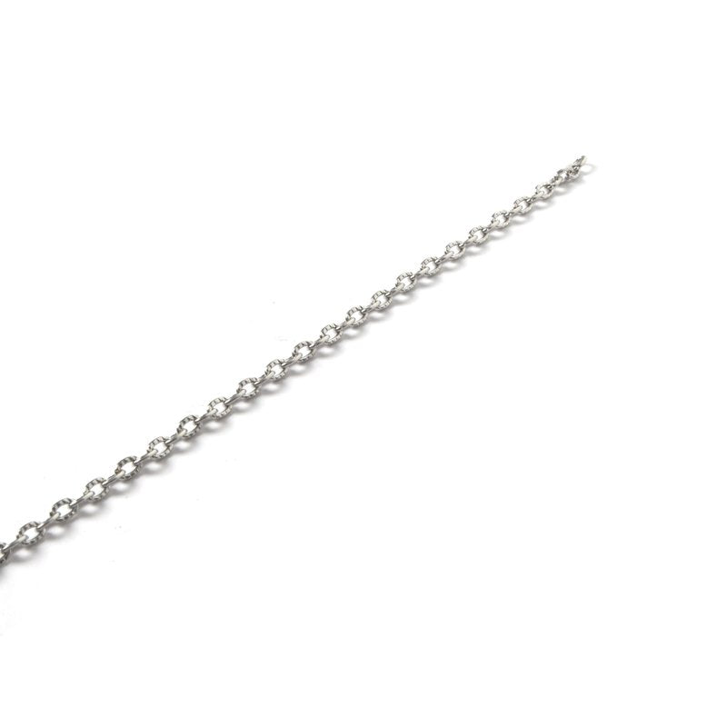 Iron Rolo Chain Spool for DIY Jewelry Making 10 Yards - Silver Rhodium Plated
